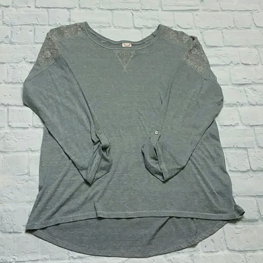 Gray 3/4 Sleeve Top